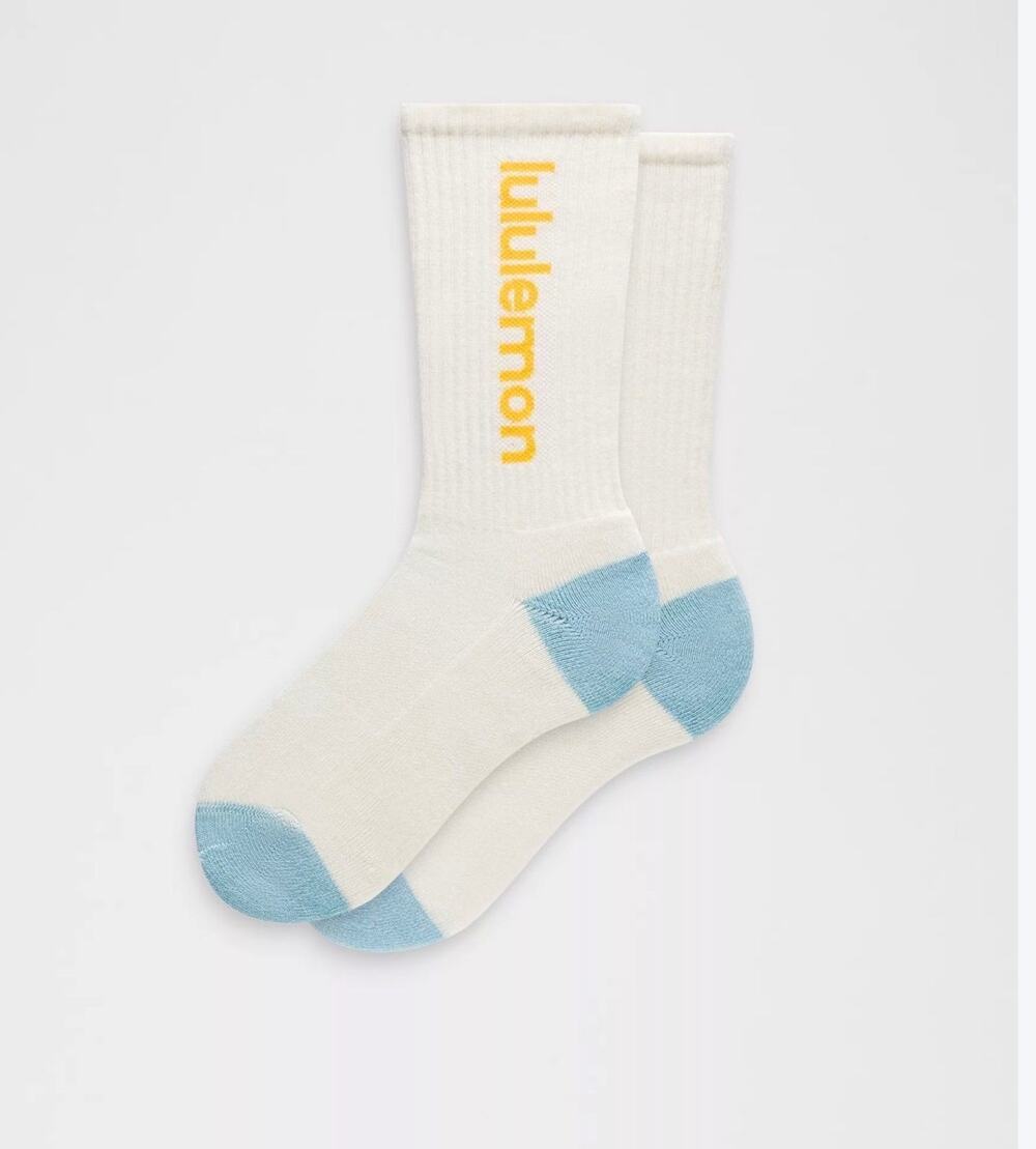 Unisex Daily Essential Crew Socks Wordmark